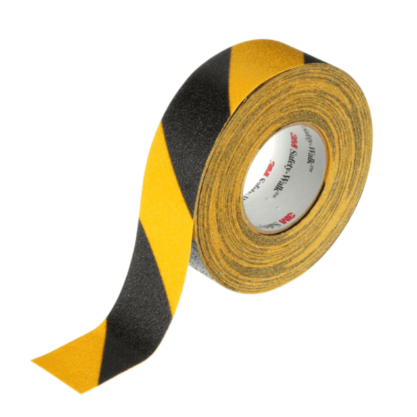 3M Safety-Walk Tira Antiderrapante Serie 600 Uso General Amarillo con Negro 2" 0.05 x 18.29M