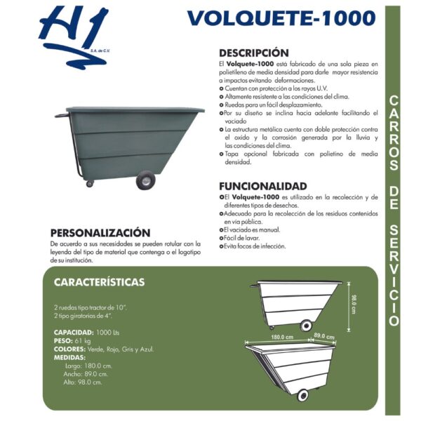 Contenedor Volquete-1000