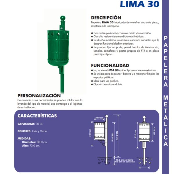 Papelera LIMA-30