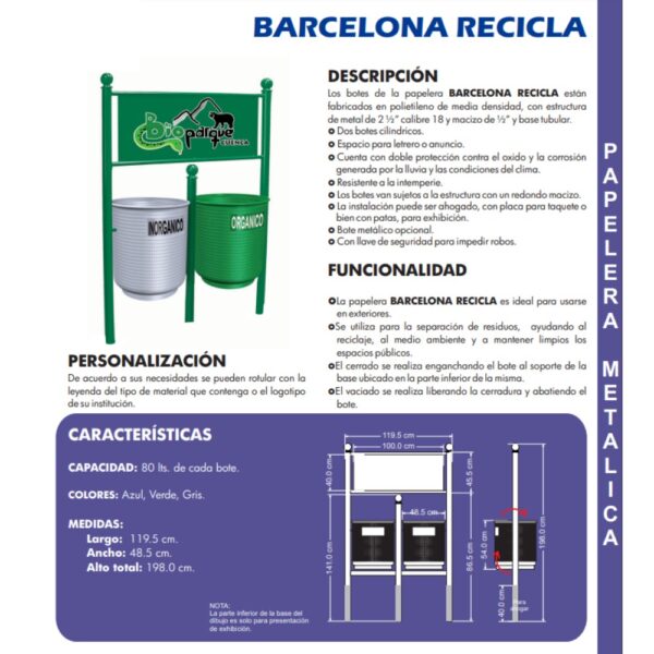 Papelera BARCELONA RECICLA