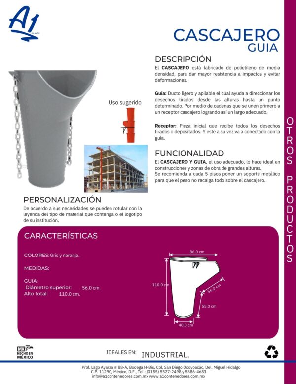 Receptor cascajero