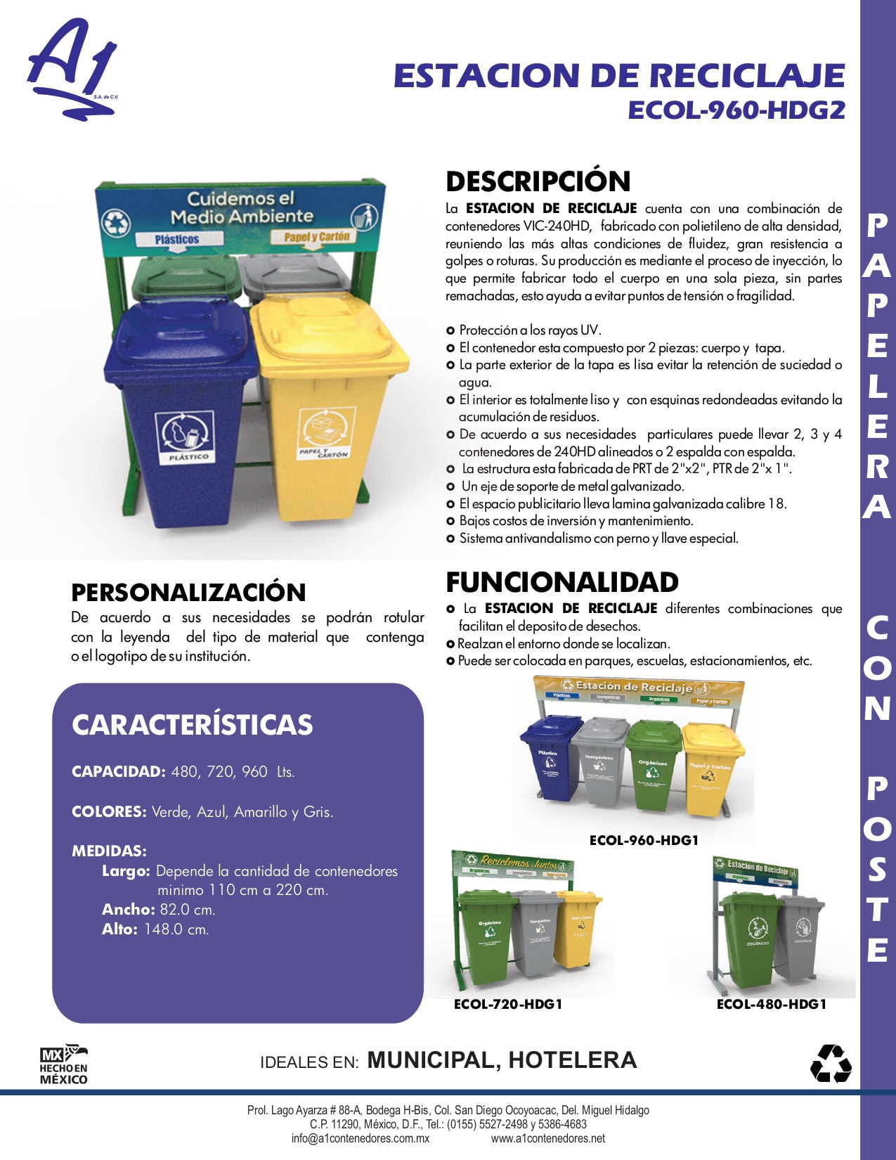 ESTACION DE RECICLAJE ECOL-960-HDG1