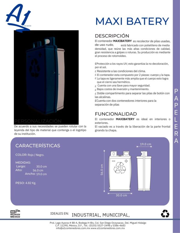 Contenedor MAXIBATERY