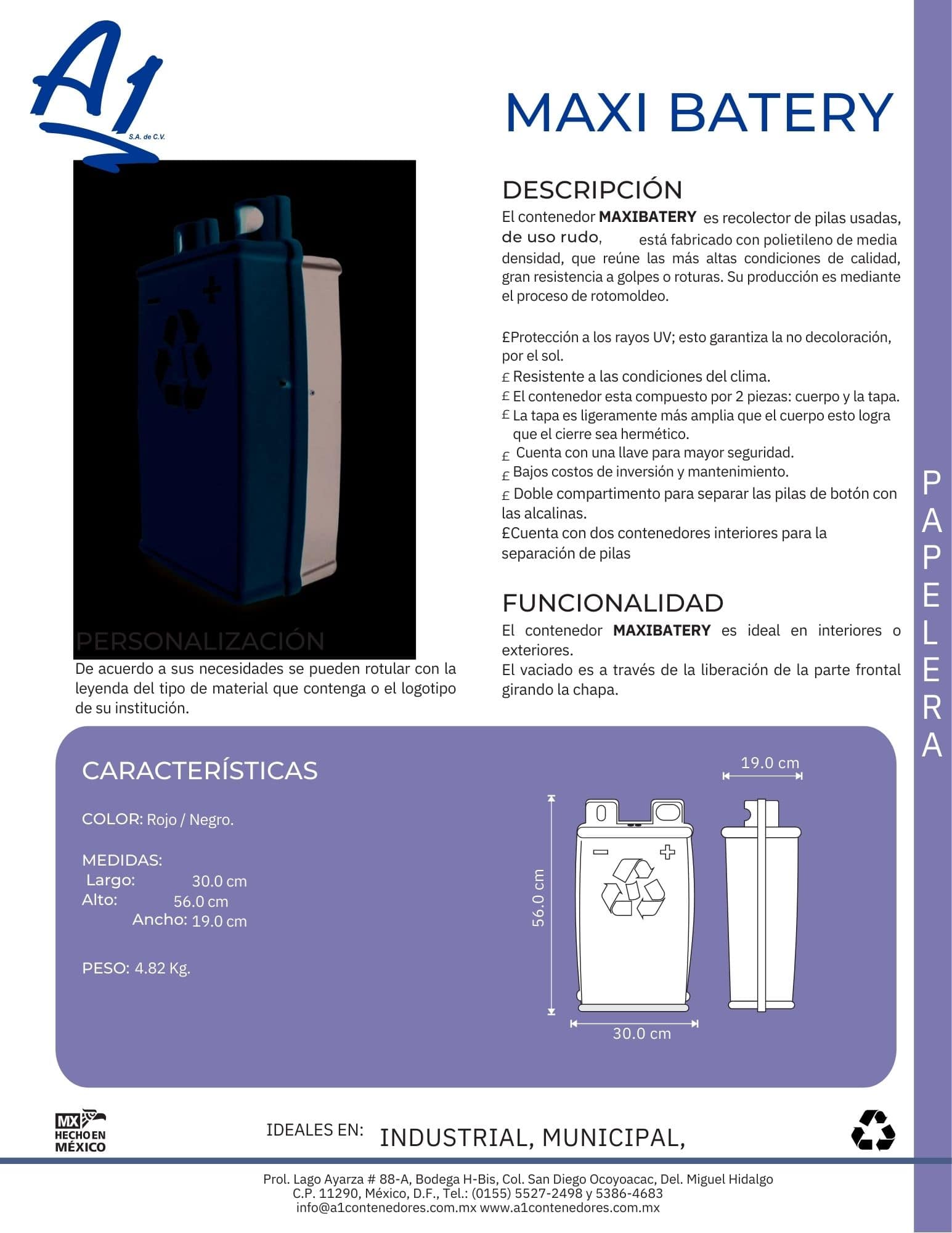 Contenedor MAXIBATERY