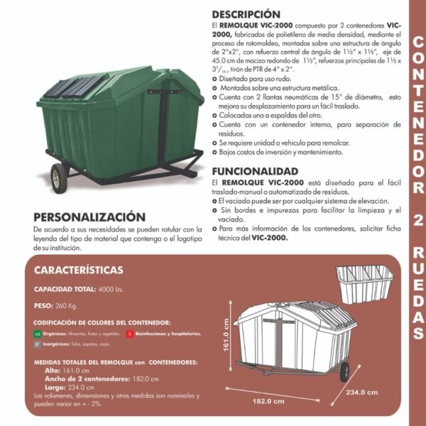 Contenedor remolque VIC-2000