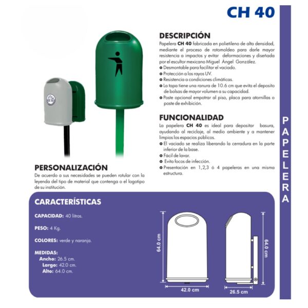 Papelera CH-40