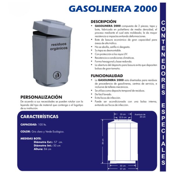 Papelera GASOLINERA 2000