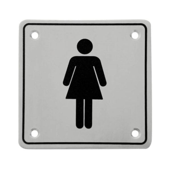 Placa de señalización BAÑO DE MUJERES (SKU DUST-P10CBM)