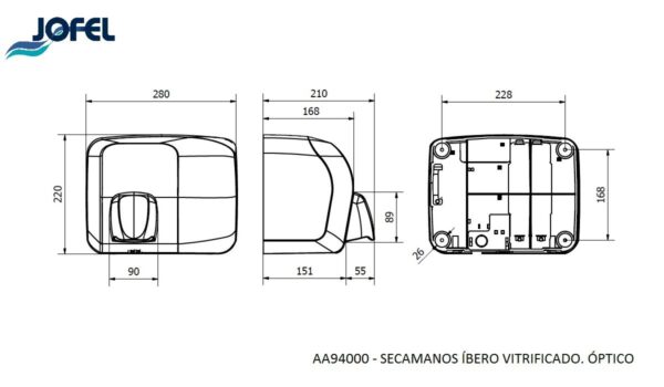 SECADOR IBERO PULSADOR 125V-BLANCO