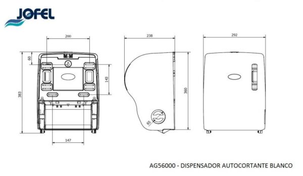 TOALLERO AUTO-CUT BLANCO