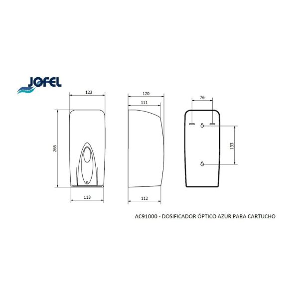 JABONERA ÓPTICA RELLENABLE TODO TIPO DE JABON-NEGRO