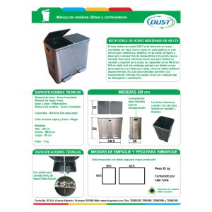 bote de acero inoxidable