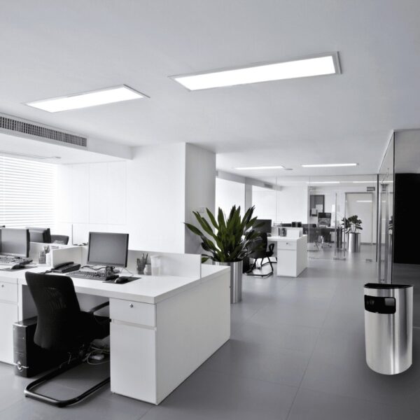 BASURERO MEDIA LUNA INOXIDABLESATINADO