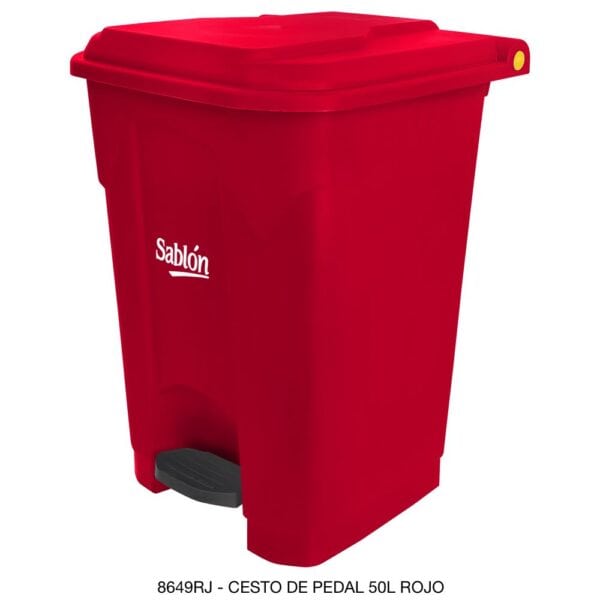 Bote de Basura Mediano Con Pedal 50 litros (SKU 8648AZ)