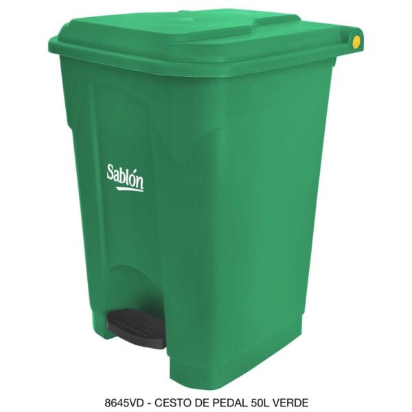 Bote de Basura Mediano Con Pedal 50 litros (SKU 8648AZ)