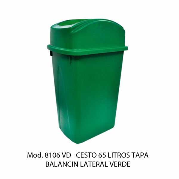 Cestos 65 L TAPA BALANCÍN LATERAL (SKU 8106VD)