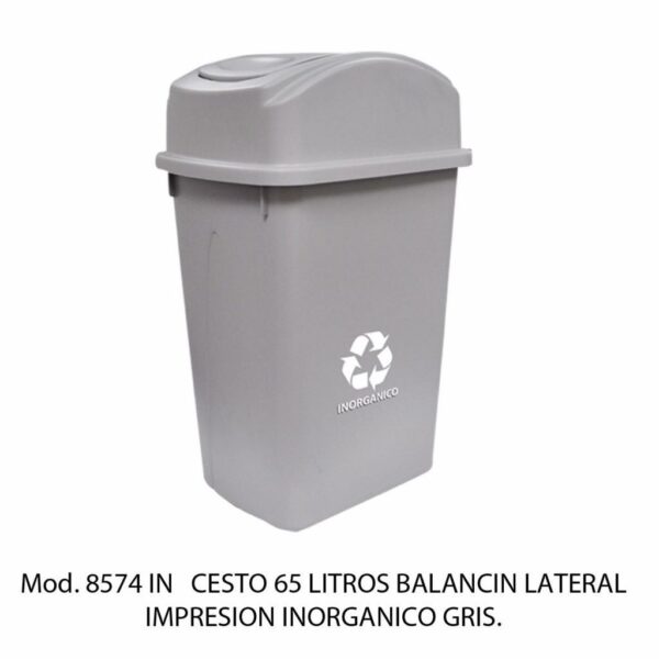 Cestos 65 L TAPA BALANCÍN LATERAL (SKU 8106VD)