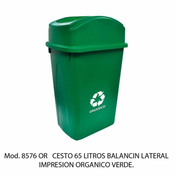 Cestos 65 L TAPA BALANCÍN LATERAL (SKU 8106VD)