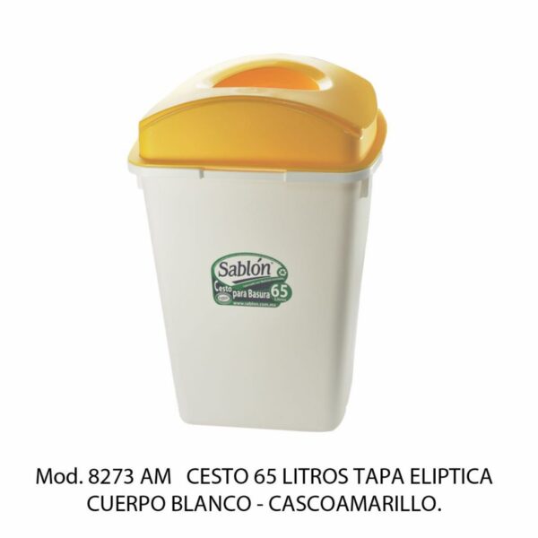 Cestos 65 L Tapa Elíptica (Bote Blanco)