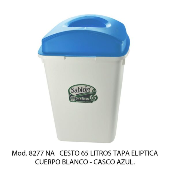 Cestos 65 L Tapa Elíptica (Bote Blanco)