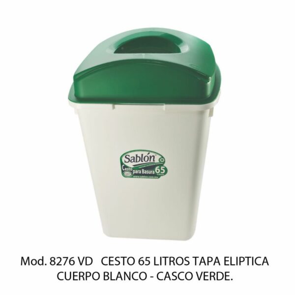Cestos 65 L Tapa Elíptica (Bote Blanco)