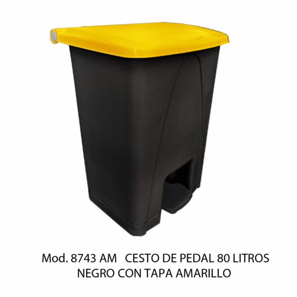 Cestos de Pedal 80 L (Bote Negro) (SKU 8746VD)