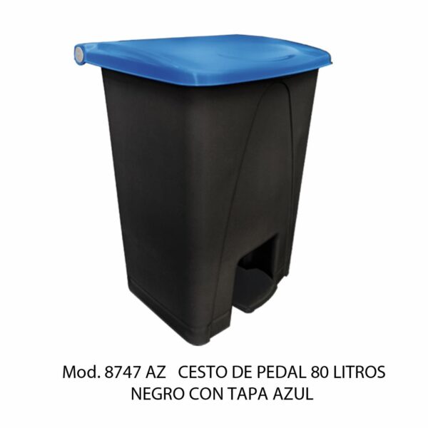 Cestos de Pedal 80 L (Bote Negro) (SKU 8746VD)