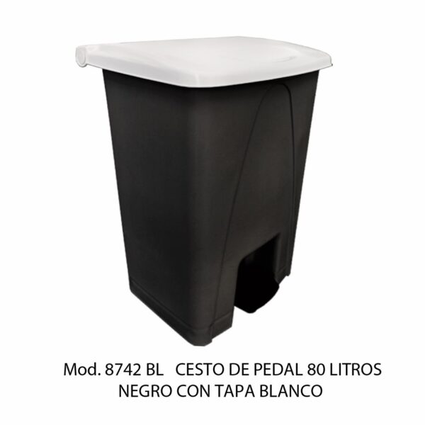 Cestos de Pedal 80 L (Bote Negro) (SKU 8746VD)