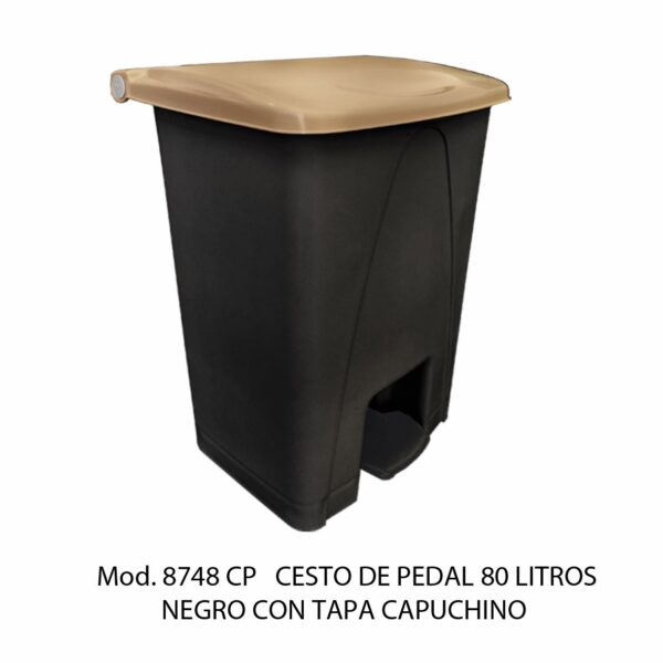 Cestos de Pedal 80 L (Bote Negro) (SKU 8746VD)