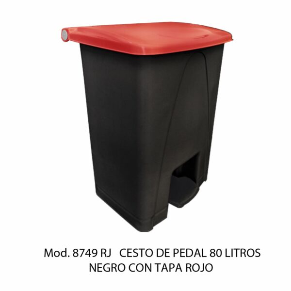 Cestos de Pedal 80 L (Bote Negro) (SKU 8746VD)