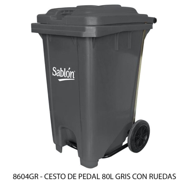 Cesto de Pedal 80 Litros (metálico) (SKU 8606VD)
