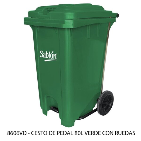 Cesto de Pedal 80 Litros (metálico) (SKU 8606VD)
