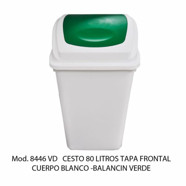 Cestos 80 L TAPA BALANCÍN FRONTAL (SKU 8416VD)