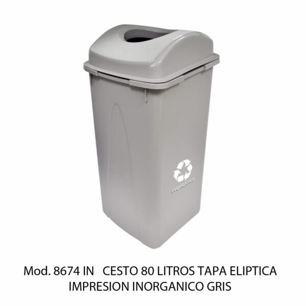 Cestos 80 L Tapa Elíptica Con Impresión (SKU 8676OR)