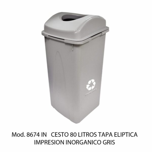 Cestos 80 L Tapa Elíptica Con Impresión (SKU 8676OR)