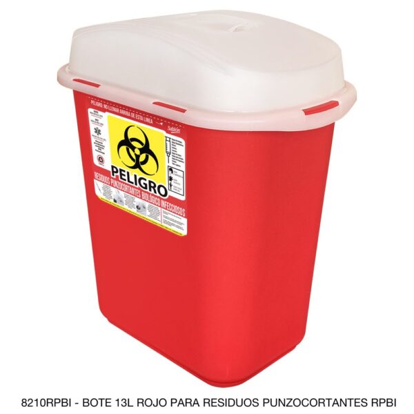 CESTO 13 L RESIDUOS PUNZOCORTANTES (SKU 8210RPBI)