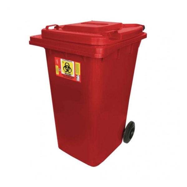 CESTO 240L ROJO S/PEDAL C/IMP