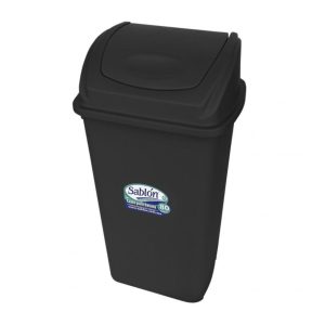 bote de basura negro