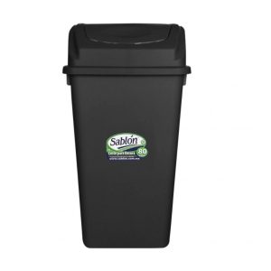 bote de basura negro