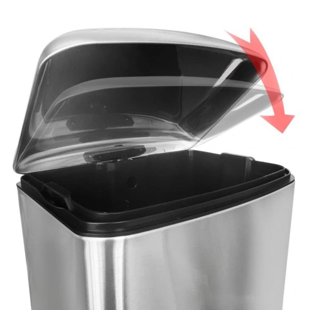 CESTO RECTANGULAR 30L METALICO C/ PEDAL