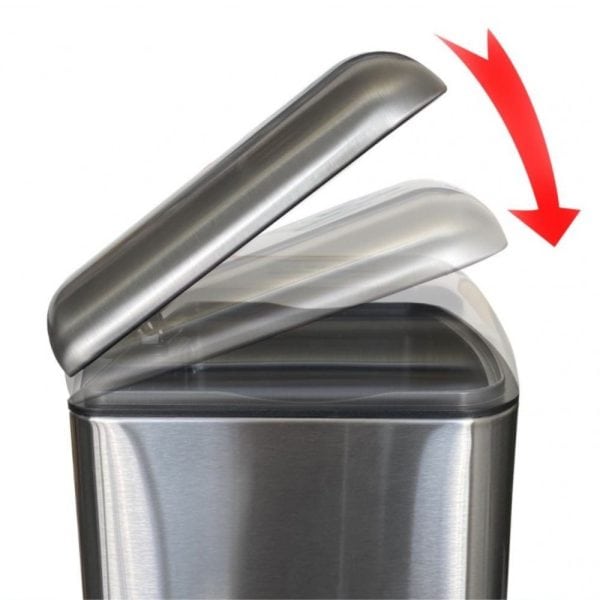 CESTO RECTANGULAR 6L METALICO C/ PEDAL