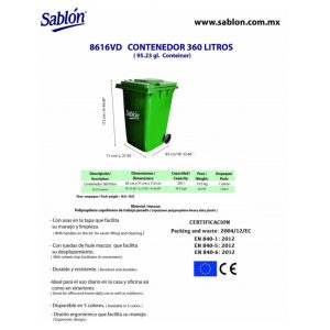 contenedor de 360 litros