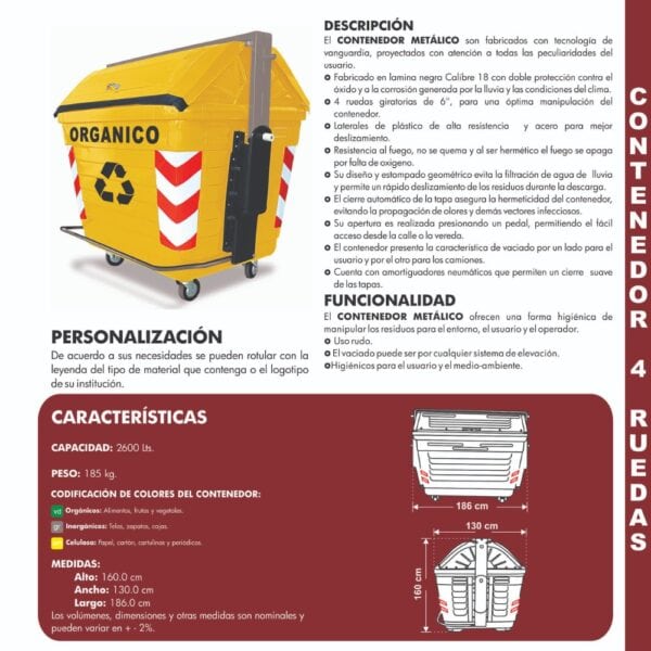 Contenedor metálico 2600