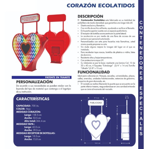 Contenedor CORAZON ECOLATIDOS