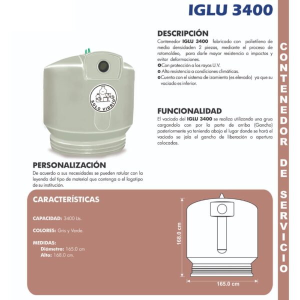 Contenedor IGLU 3400