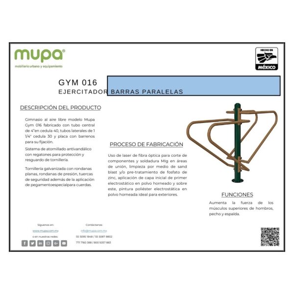 EJERCITADOR BARRAS PARALELAS GYM 016