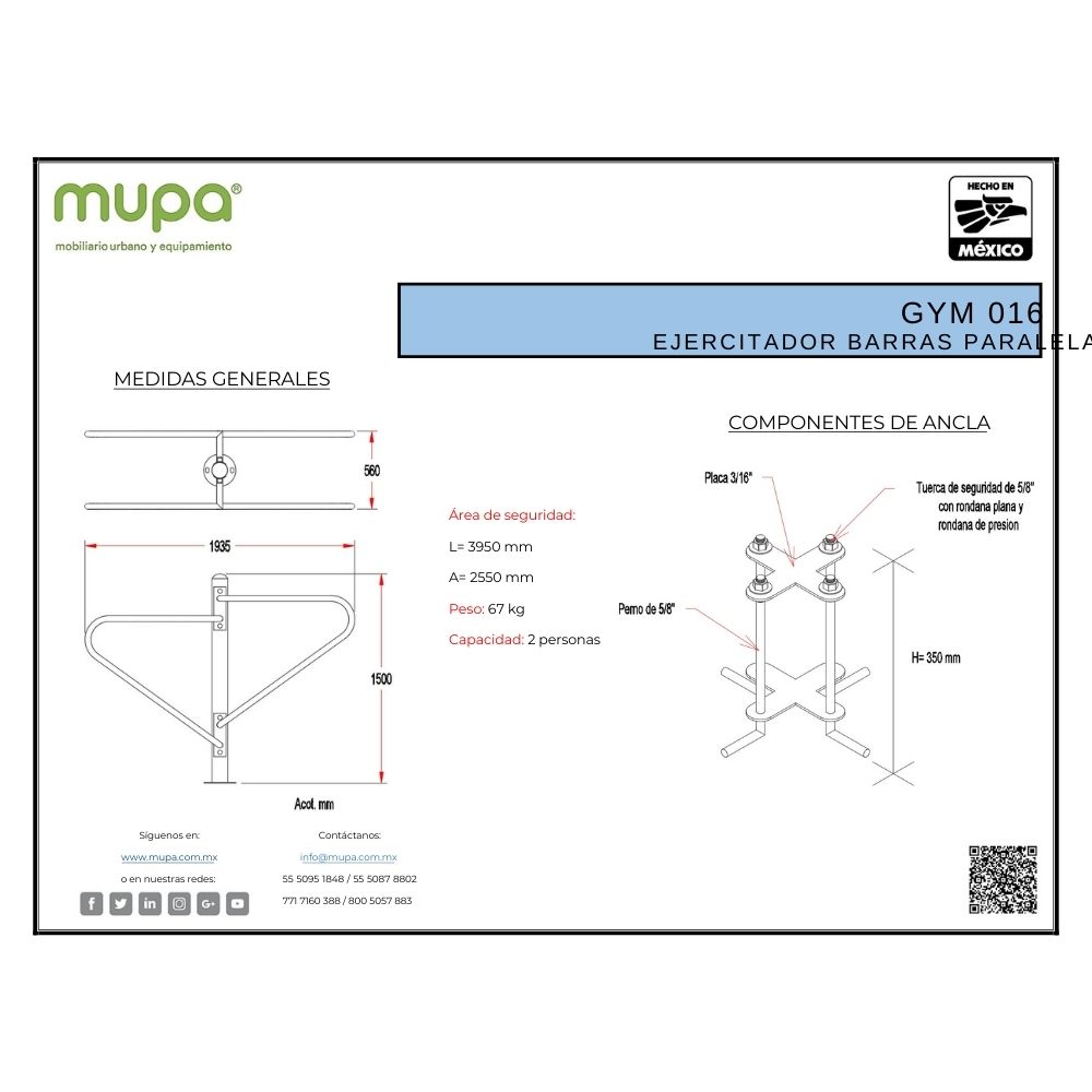 EJERCITADOR BARRAS PARALELAS GYM 016