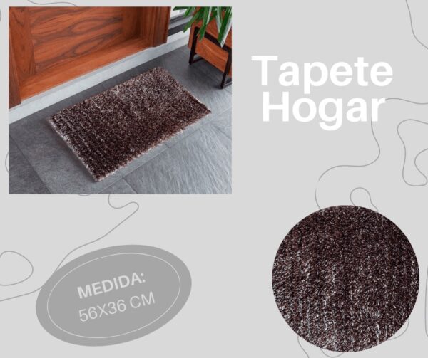 Tapete Decorativo Felpudo Cafe 56x36cm