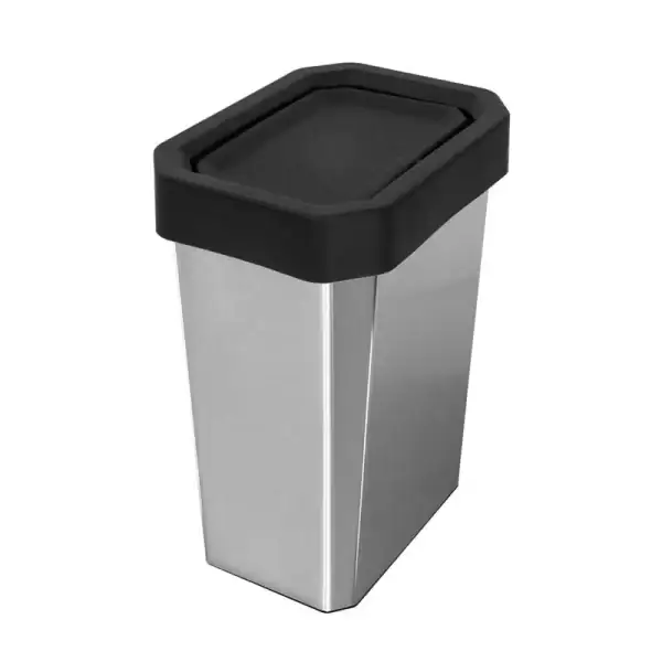 Papelera Estrabins vaivén 53L Negro-IML Metalizado