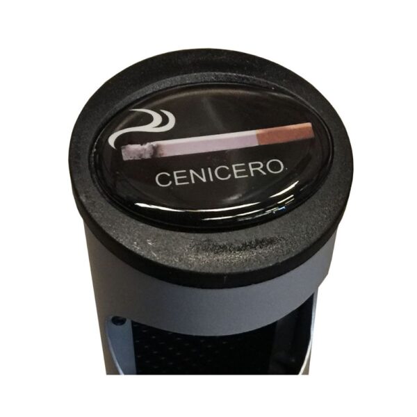 Tubo cenicero para fijar en pared, fabricado en aluminio